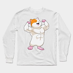 Hamster as Bodybuilder with big Muscles Long Sleeve T-Shirt